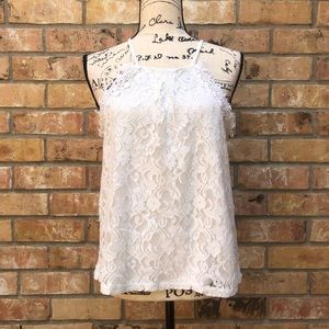 Monteau Sleeveless Laced Racerback Top